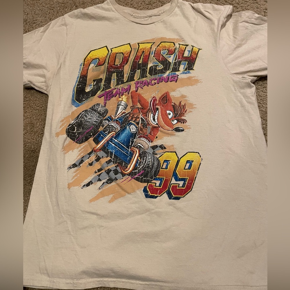 Crash bandicoot racing shirt